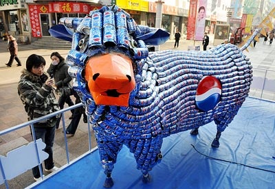 Qingdao, bœuf en cannettes Pepsi